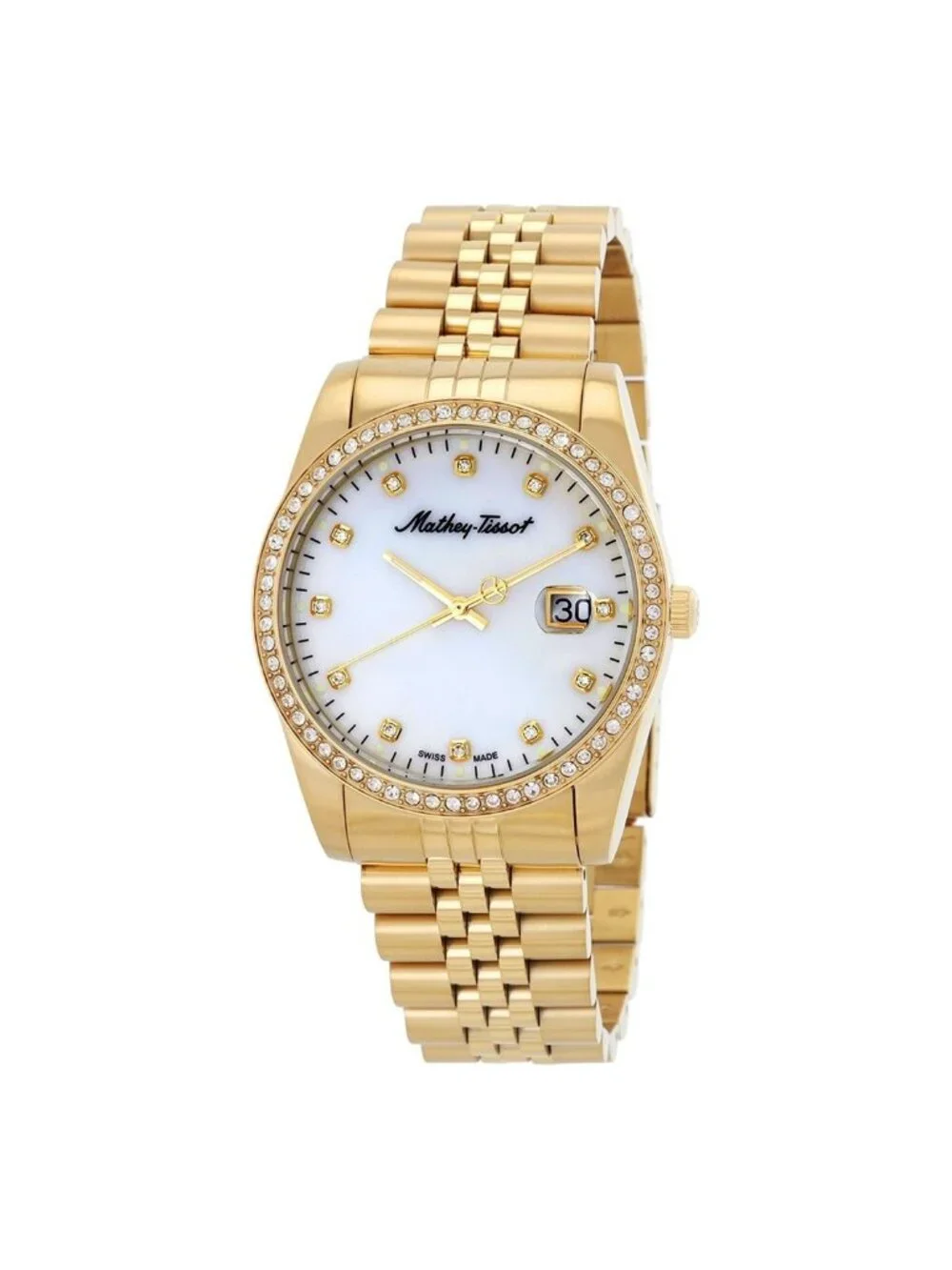 NWT Mathey-Tissot Mathy IV Quartz Mother of Pearl Dial Men's Watch